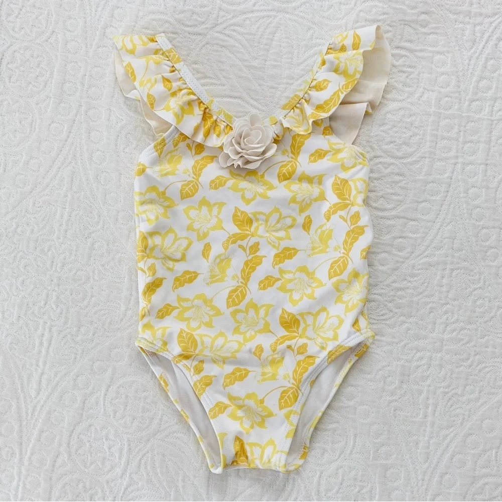 Janie and Jack‎ Floral Ruffle One Piece Swimsuit